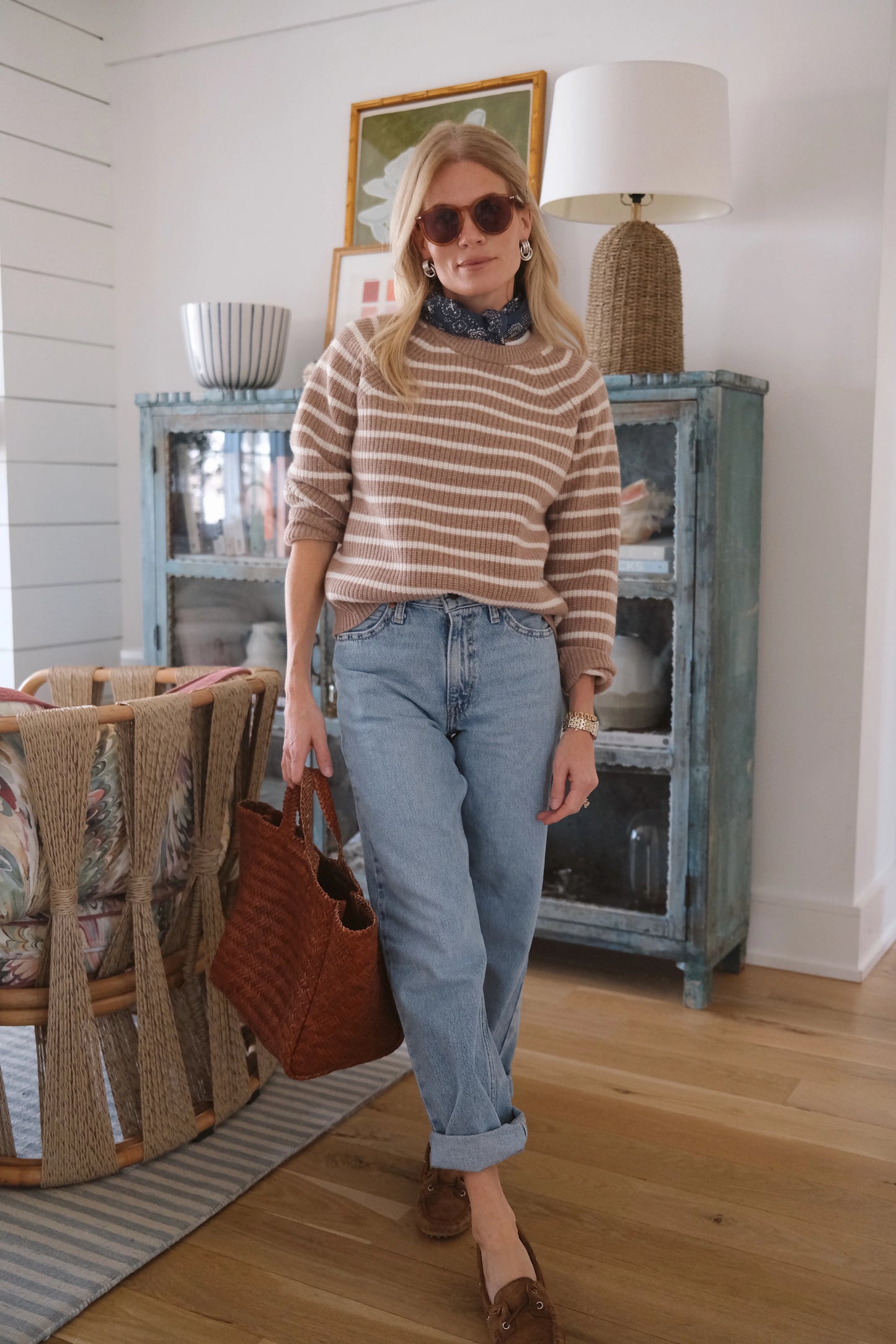 Marea Sweater paired with denim, demonstrating versatile styling options for both casual and chic looks.