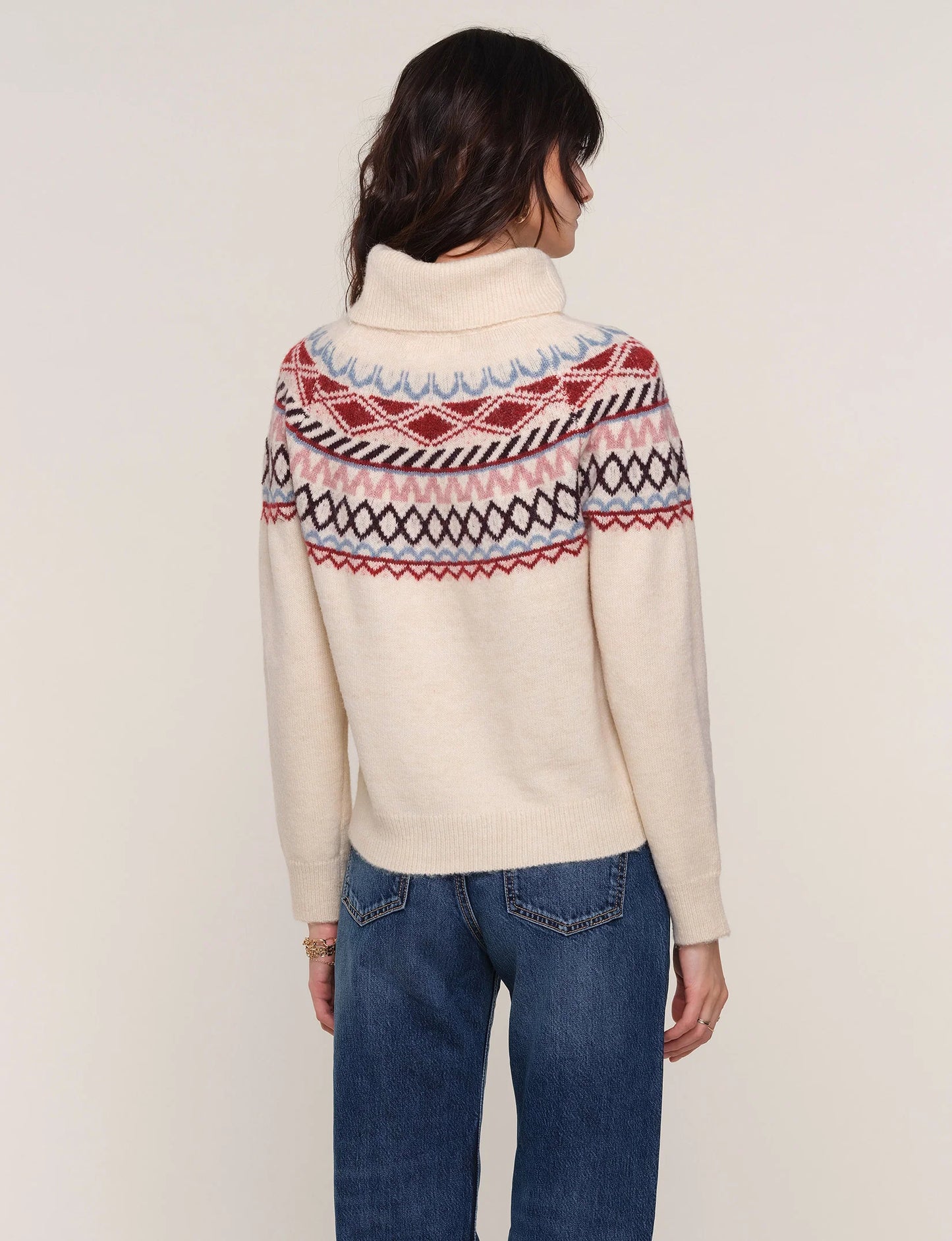 Back view of Mason Sweater showing raglan sleeves, relaxed silhouette, and fall-ready knit texture