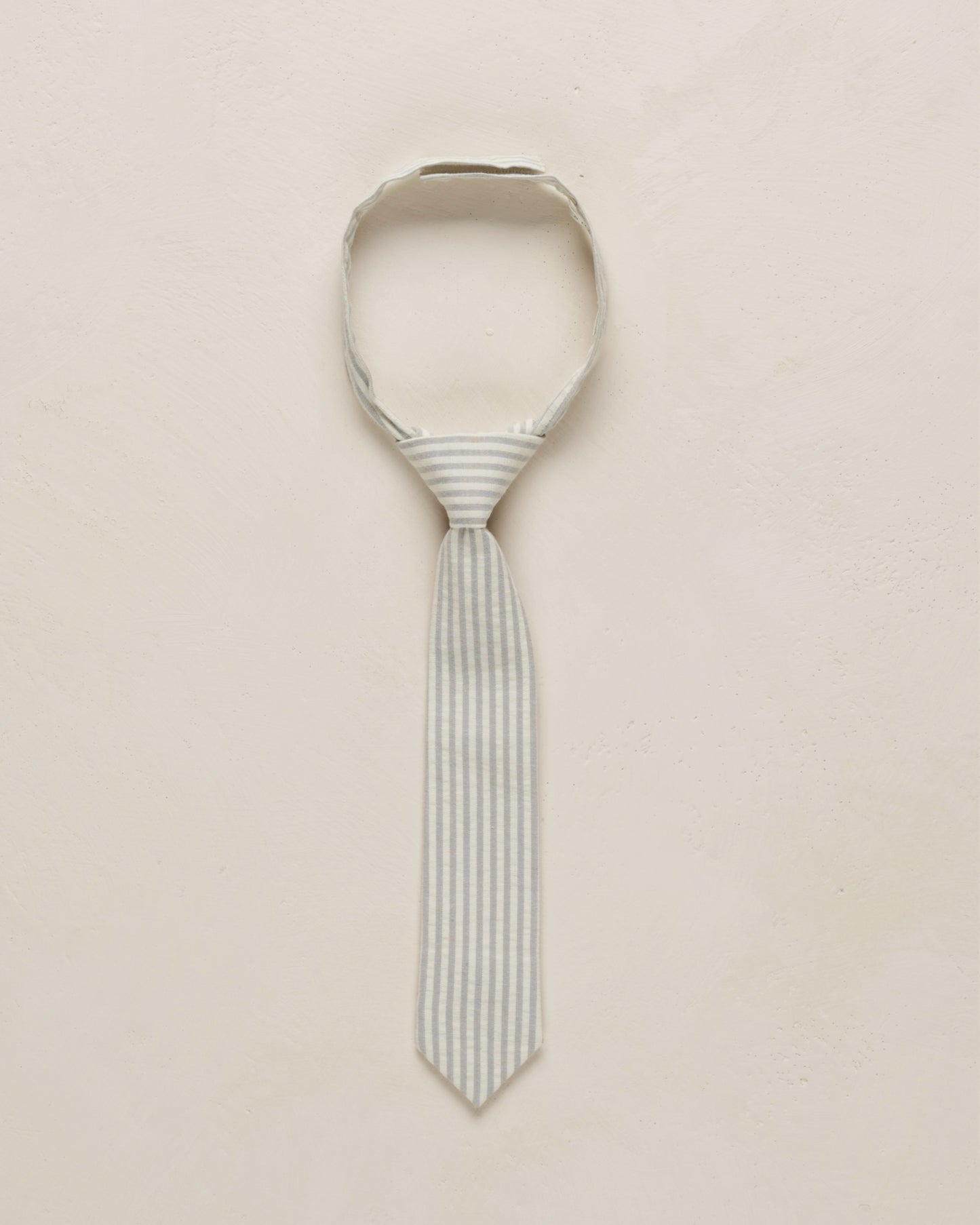 Noralee Skinny Tie in Sage Stripe flat lay - modern kids tie for weddings and special occasions