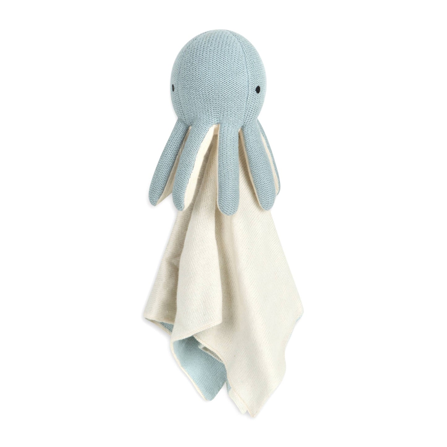 Octopus organic cotton sweater knit baby lovey, 14x14 inches