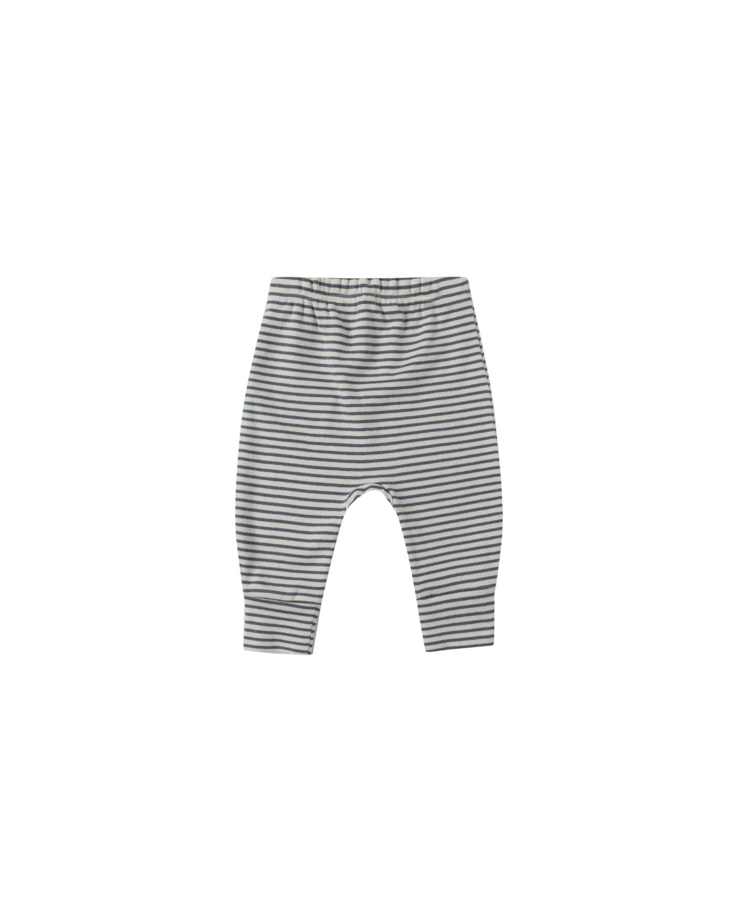 Back view of the Ocean Micro Stripe Drawstring Pant, highlighting the elastic waistband and adjustable drawstring.