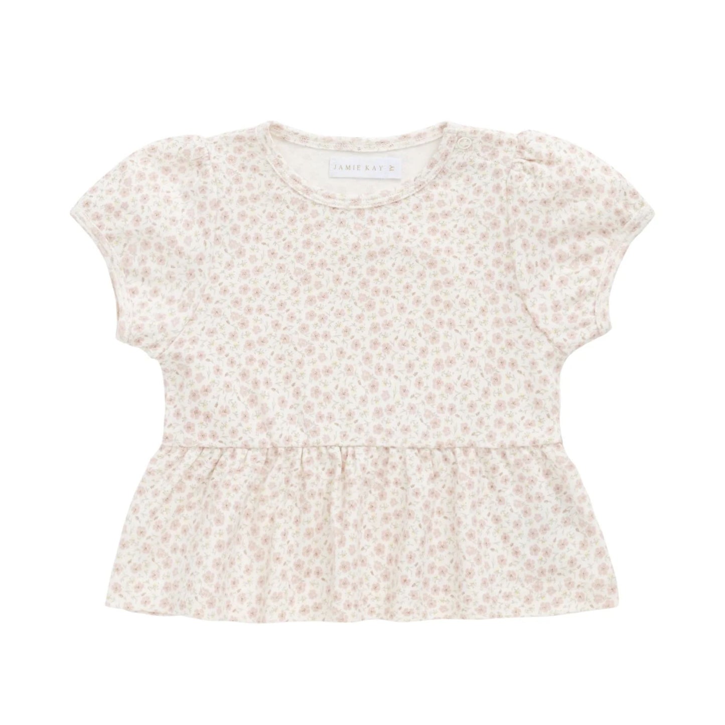 Jamie Kay Organic Cotton Everly Top in Penelope Rose flatlay