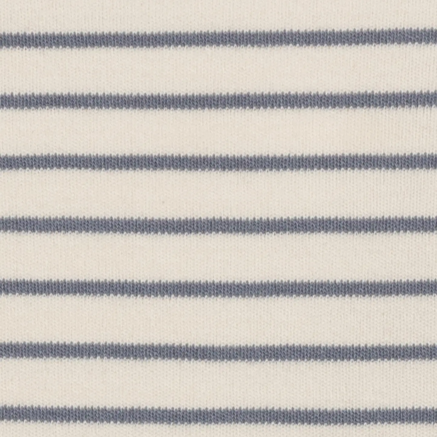 Close-up of stripe pattern on Peyton organic cotton sleeper with two-way zipper 