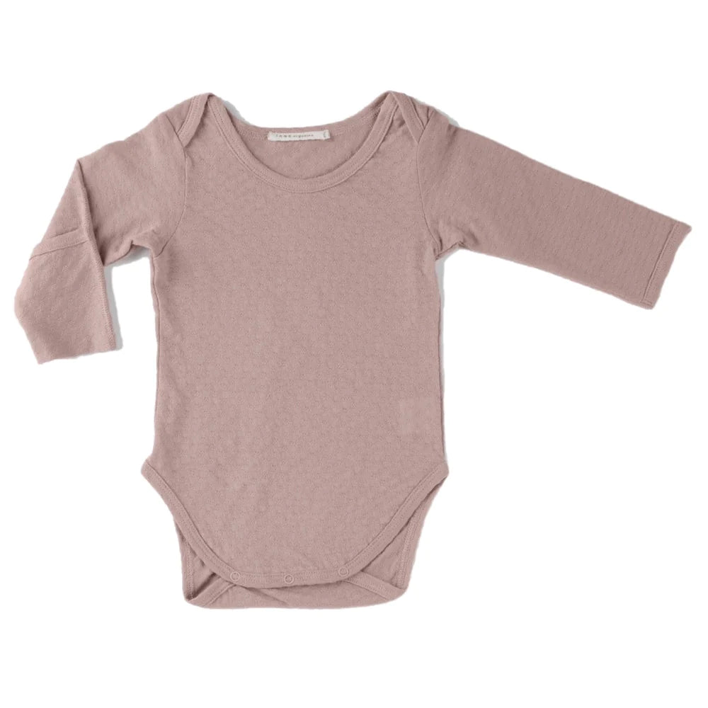 Camila Organic Pointelle Crewneck Onesie - Grace & Haven