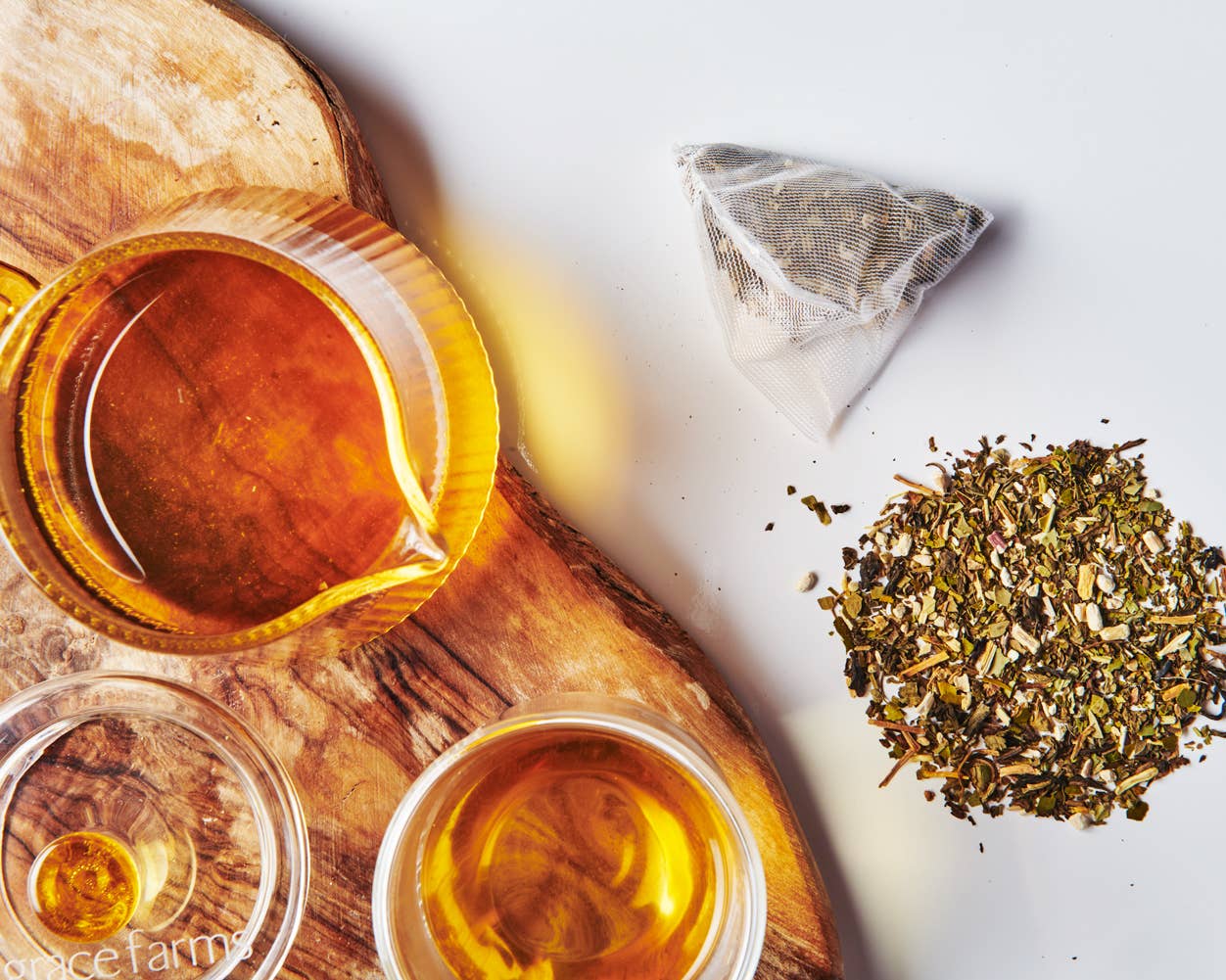 Biodegradable sachet of Revive tea with tropical aroma and organic herbal ingredients