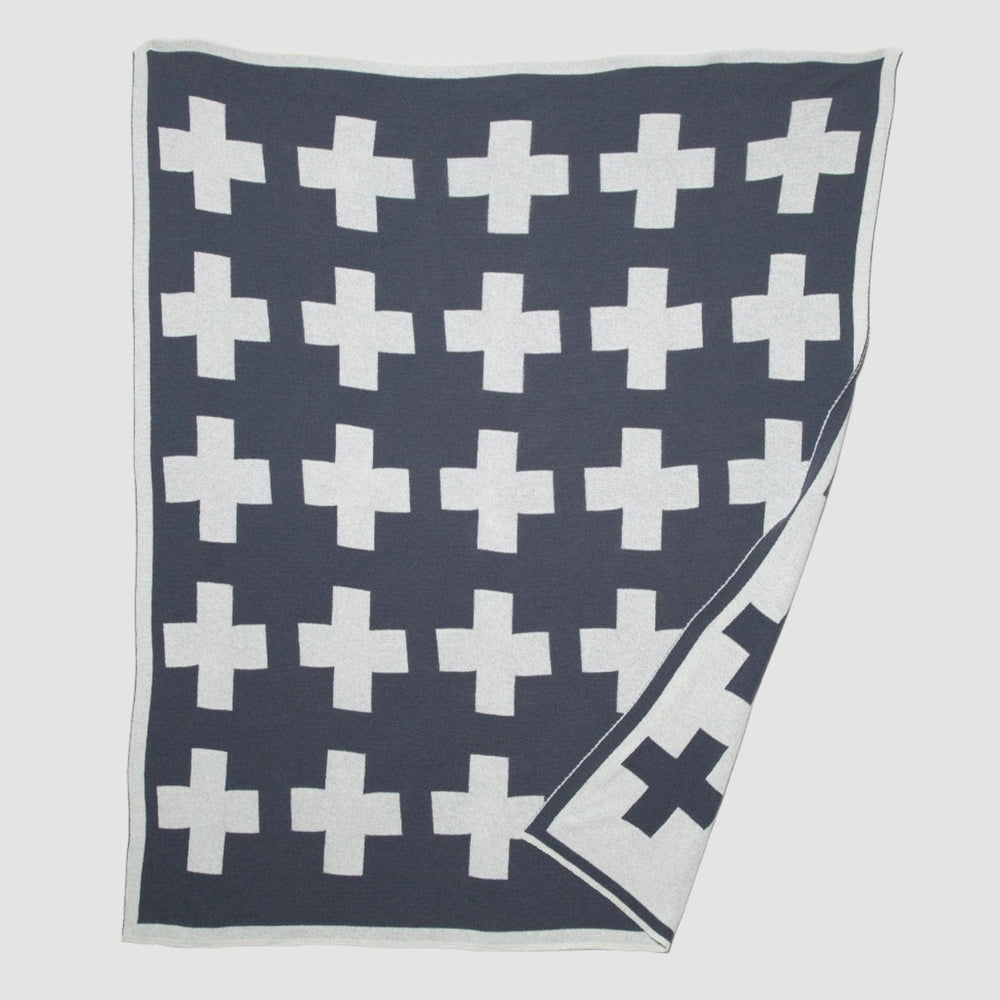 
                      
                        Swiss Cross Reversible Throw Blanket – Eco-Friendly Ski Chalet Inspired Cozy Throw
                      
                    