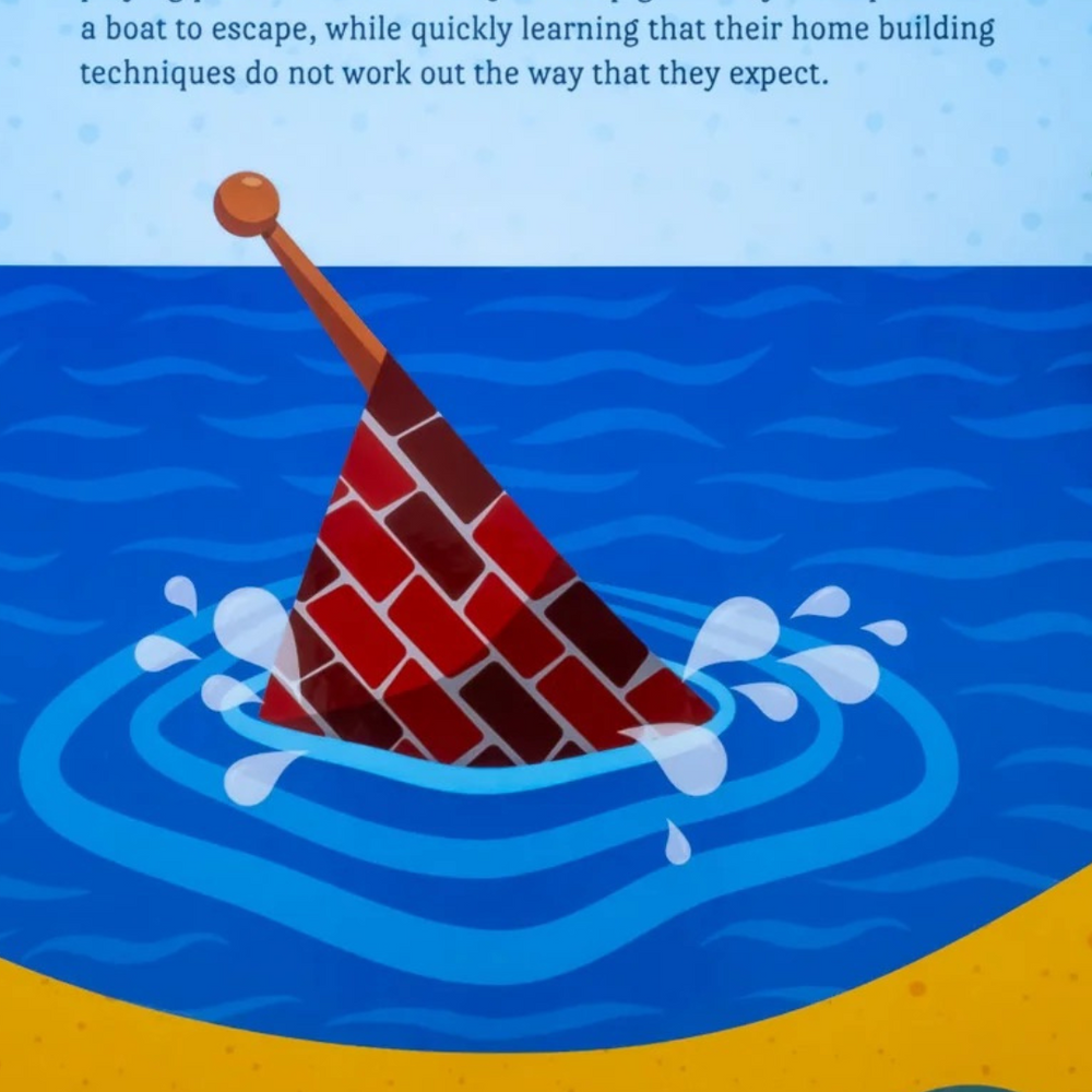 
                      
                        Back cover of “The Three Pirate Pigs” children’s book featuring a brief synopsis and local Minnesota author credit.
                      
                    