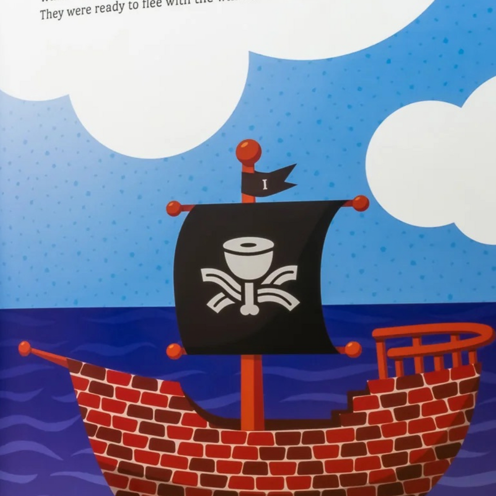 
                      
                        Interior illustration of the pirate pigs preparing to build their ships in “The Three Pirate Pigs” children’s book by a local Minnesota author.
                      
                    