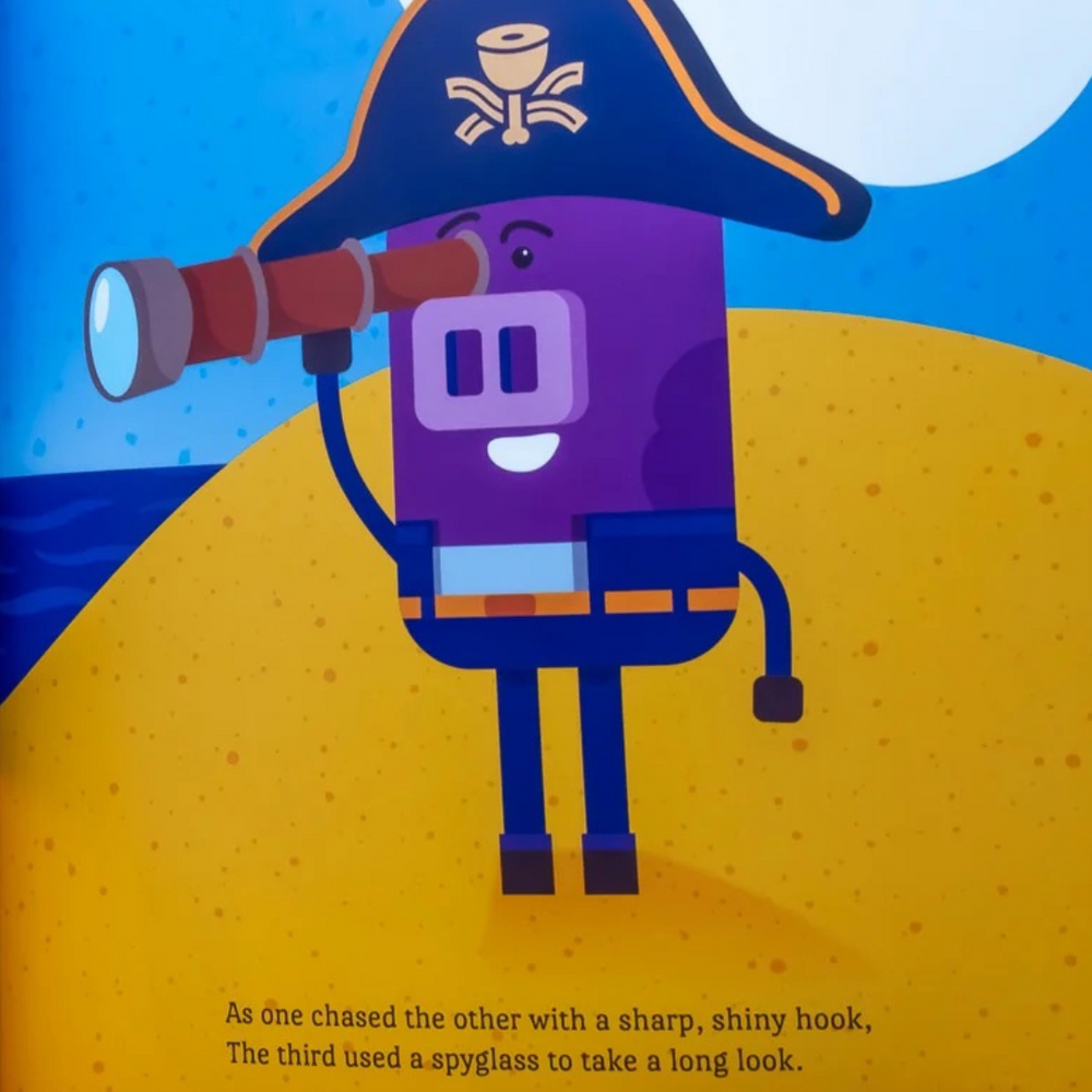 
                      
                        The pirate pigs face rough seas as their ships encounter problems in “The Three Pirate Pigs” children’s book.
                      
                    