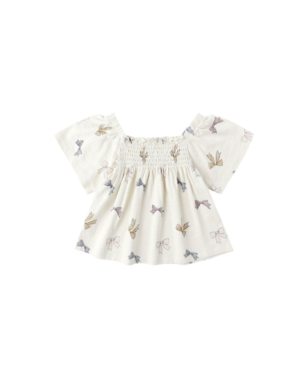 Rylee + Cru Kate Top – Girls’ Cotton Long Sleeve Blouse with Bow Print