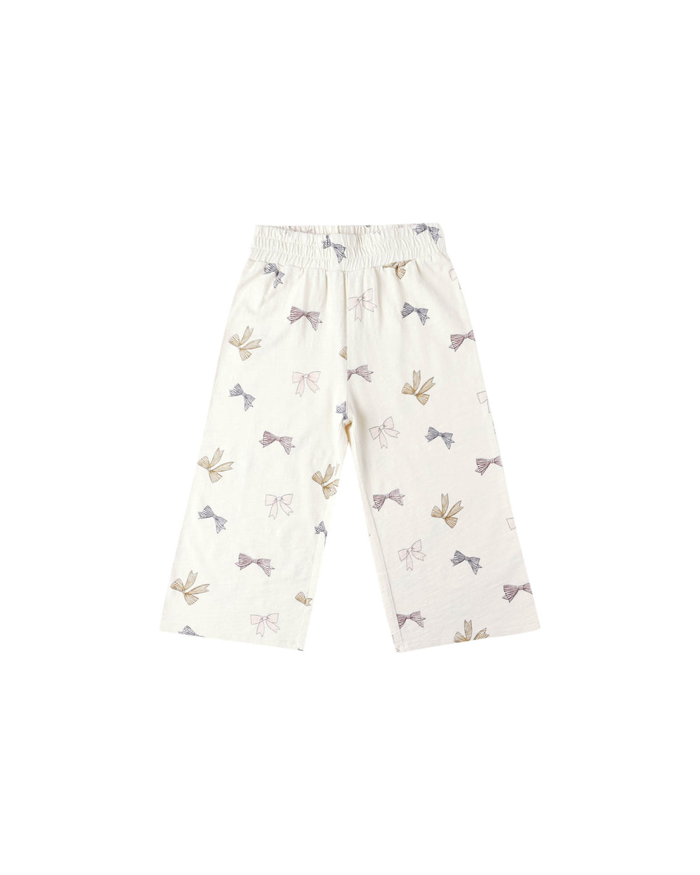 Rylee + Cru Wide Leg Pants – Girls’ Lightweight Cotton Pants in Bow Print