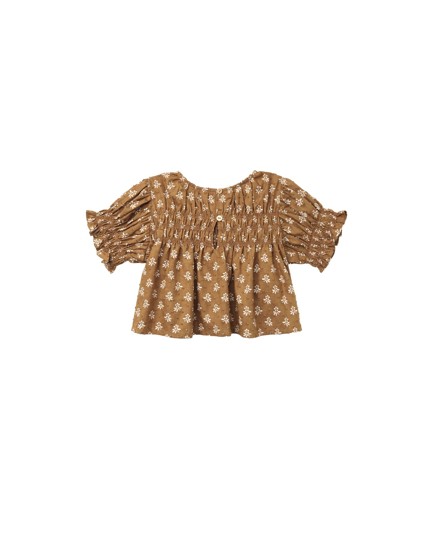 Rylee + Cru Colette Top – Golden Fleur Flutter Sleeve Girls’ Blouse
