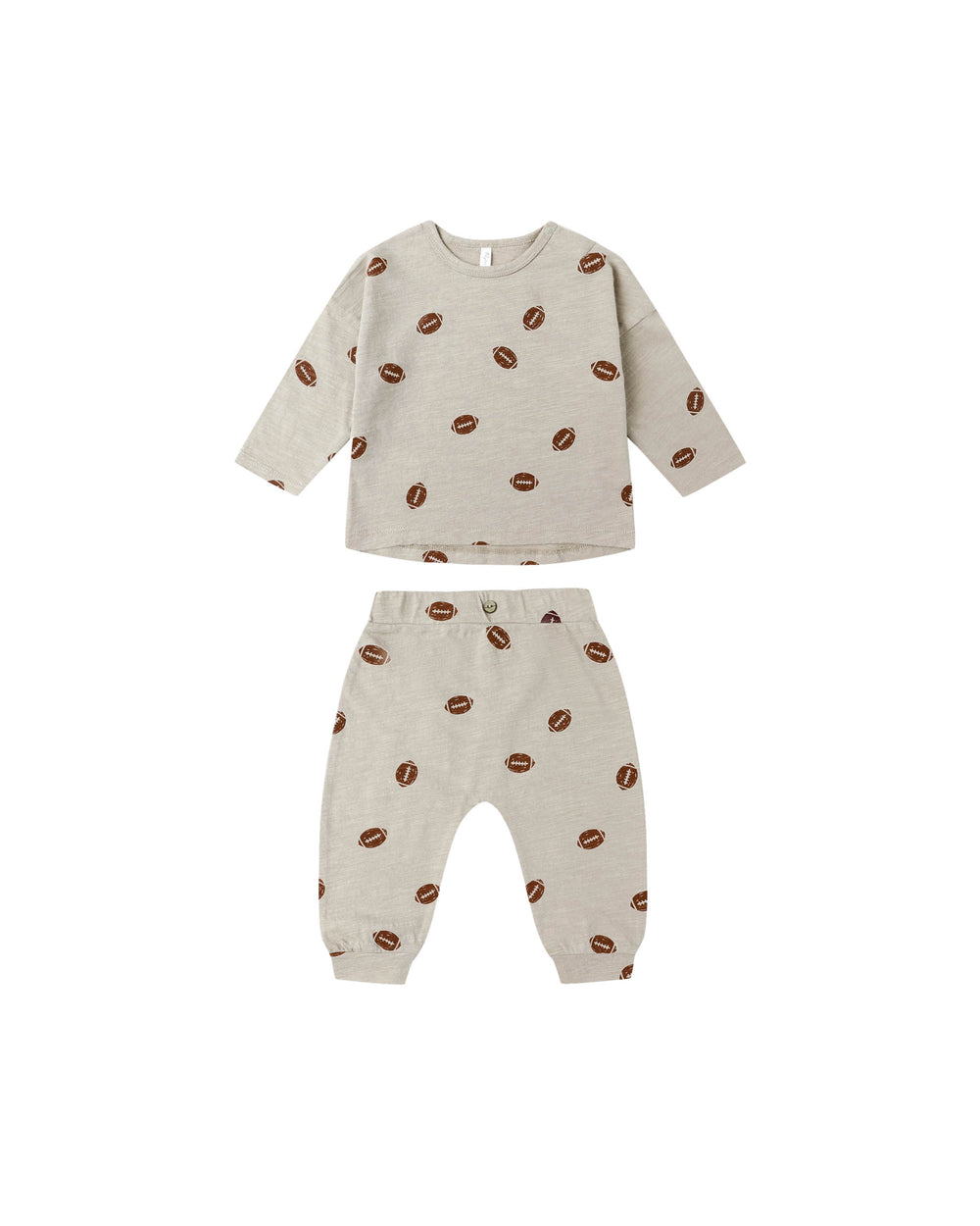 Rylee + Cru T-Shirt & Pant Set – Football Print Baby Outfit