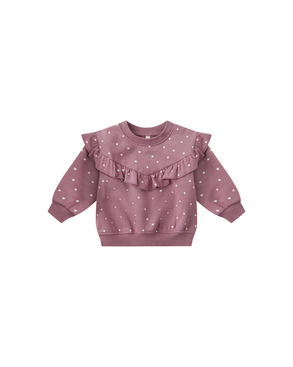 Ruffle Sleeve Sweatshirt - Polka Dot