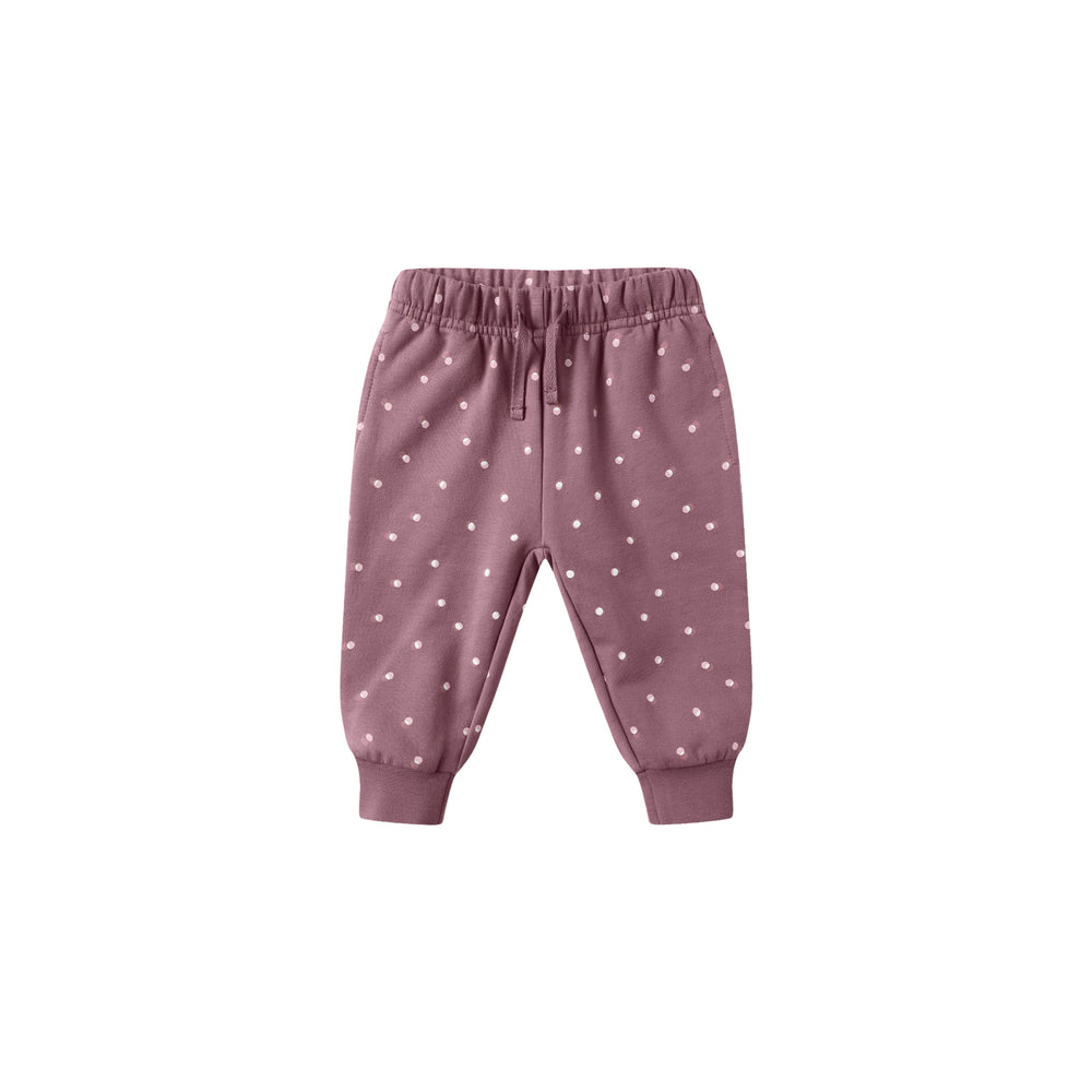 Relaxed Fleece Sweatpants- Polka Dot