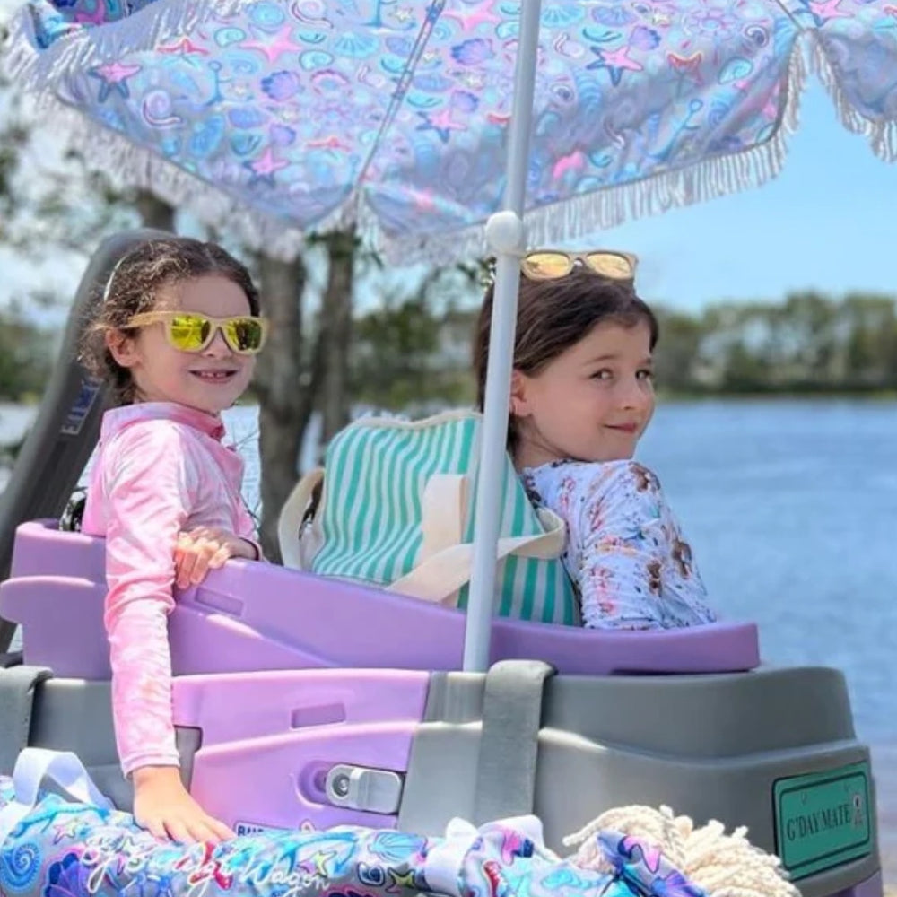 
                      
                        Burleigh Wagon™ Kids Stroller Wagon Bundle with Built-In Cooler & Custom Umbrella Options
                      
                    