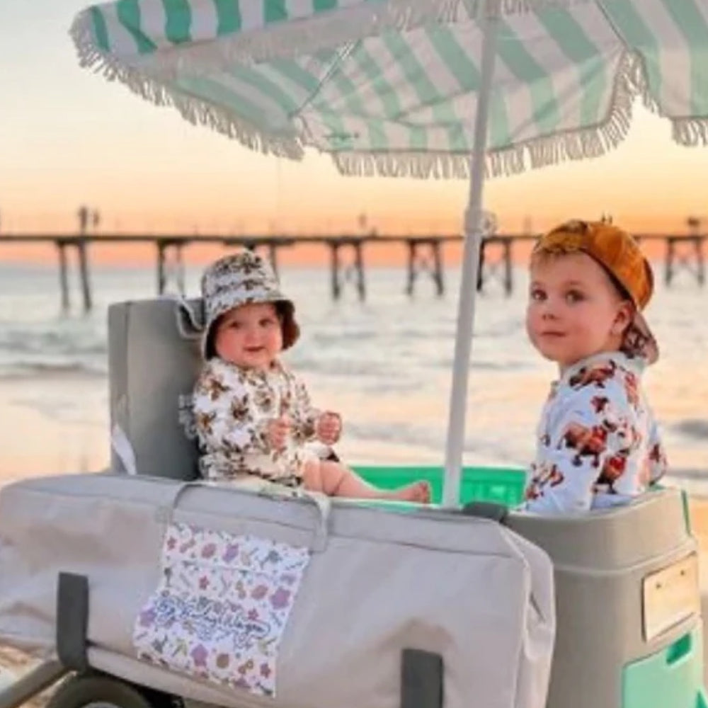 
                      
                        Burleigh Wagon™ Kids Stroller Wagon Bundle with Built-In Cooler & Custom Umbrella Options
                      
                    