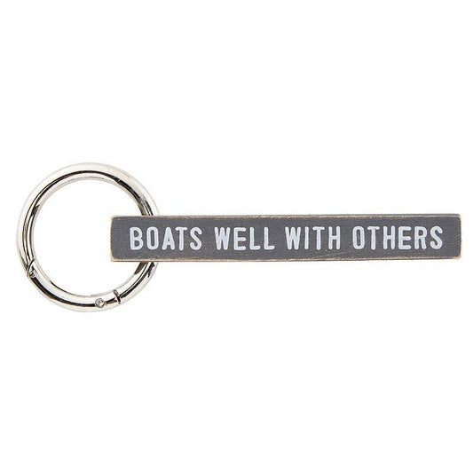 Face to Face Wood Keychain - Boats Well with Others - Grace & Haven