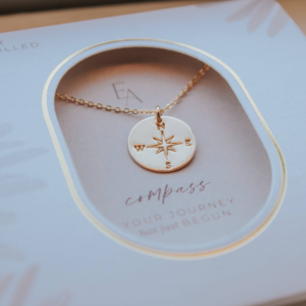 
                      
                        Compass Necklace: Sterling silver - Grace & Haven
                      
                    