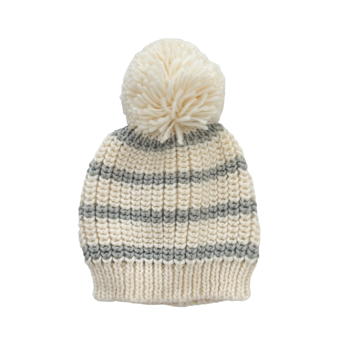 Rib Knit Stripe Hat, Bowie Grey | Baby & Kid Accessories - Grace & Haven