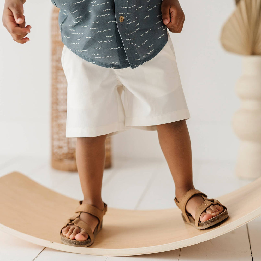 
                      
                        Aiden Boy's Dressy Shorts in Off-White - Grace & Haven
                      
                    
