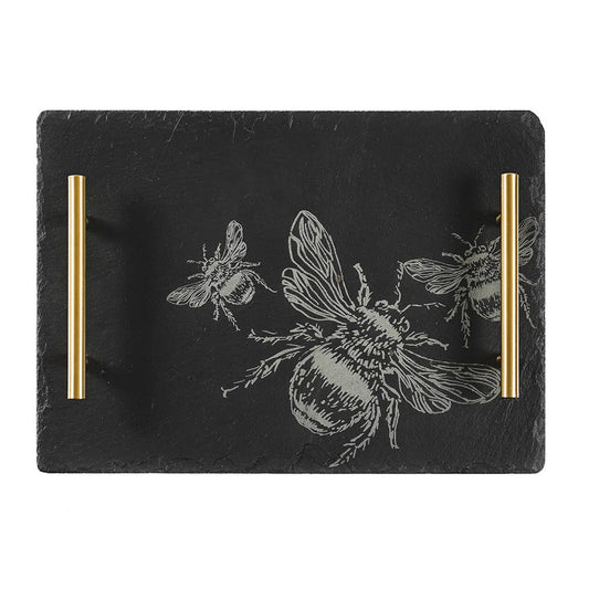 Medium Bee Slate Serving Tray - GIFT BOXED - Grace & Haven