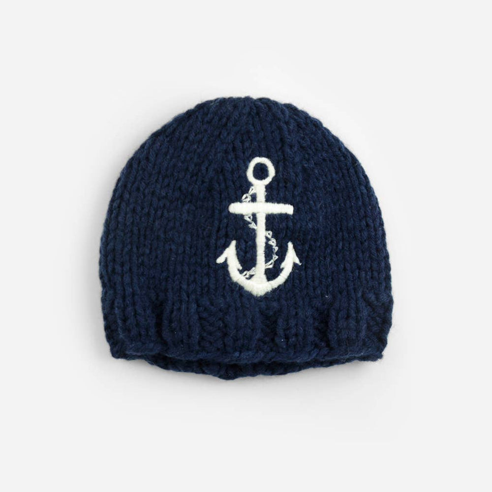 
                      
                        Flat lay of the Hand Knit Kids & Baby Hat - Hudson Anchor by The Blueberry Hill. This charming hat features a nautical-inspired anchor design, hand-knit with soft, organic materials for your little one’s comfort. Perfect for babies and toddlers, it adds a cozy and stylish touch to any outfit. Ideal as a thoughtful baby gift or a keepsake, this hat is available at Grace & Haven and brings warmth and joy to your child’s wardrobe.
                      
                    