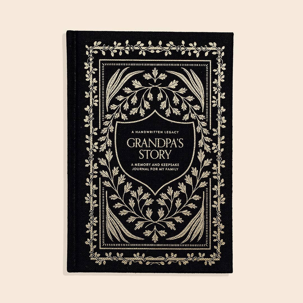 
                      
                        View of the best-selling "Grandpa's Story: A Memory and Keepsake Journal for My Family" placed on a rustic wooden surface. The journal features a simple yet heartfelt design, with space for writing cherished memories, family stories, and important life lessons. Ideal for passing down from generation to generation, this beautifully crafted keepsake journal allows grandfathers to share their legacy with their loved ones. Perfect for capturing personal histories, family traditions, and meaningful moments.
                      
                    