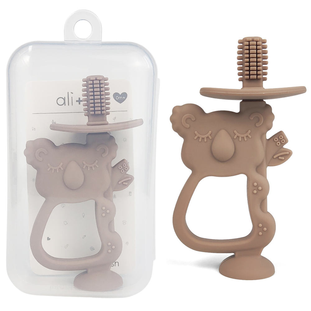 Training Toothbrush Oral Care Koala (Taupe) - Grace & Haven