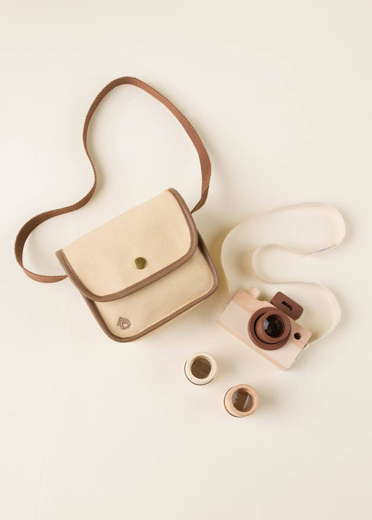 Wooden Camera with Bag - Grace & Haven