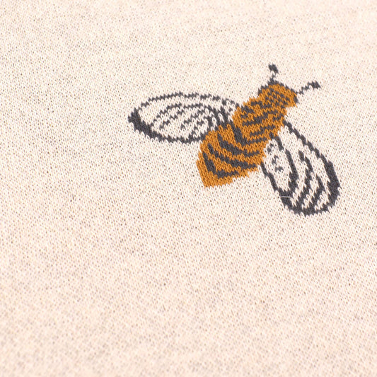 Bee - Organic Cotton Jacquard Sweater Knit Baby Blanket: One Size - Grace & Haven