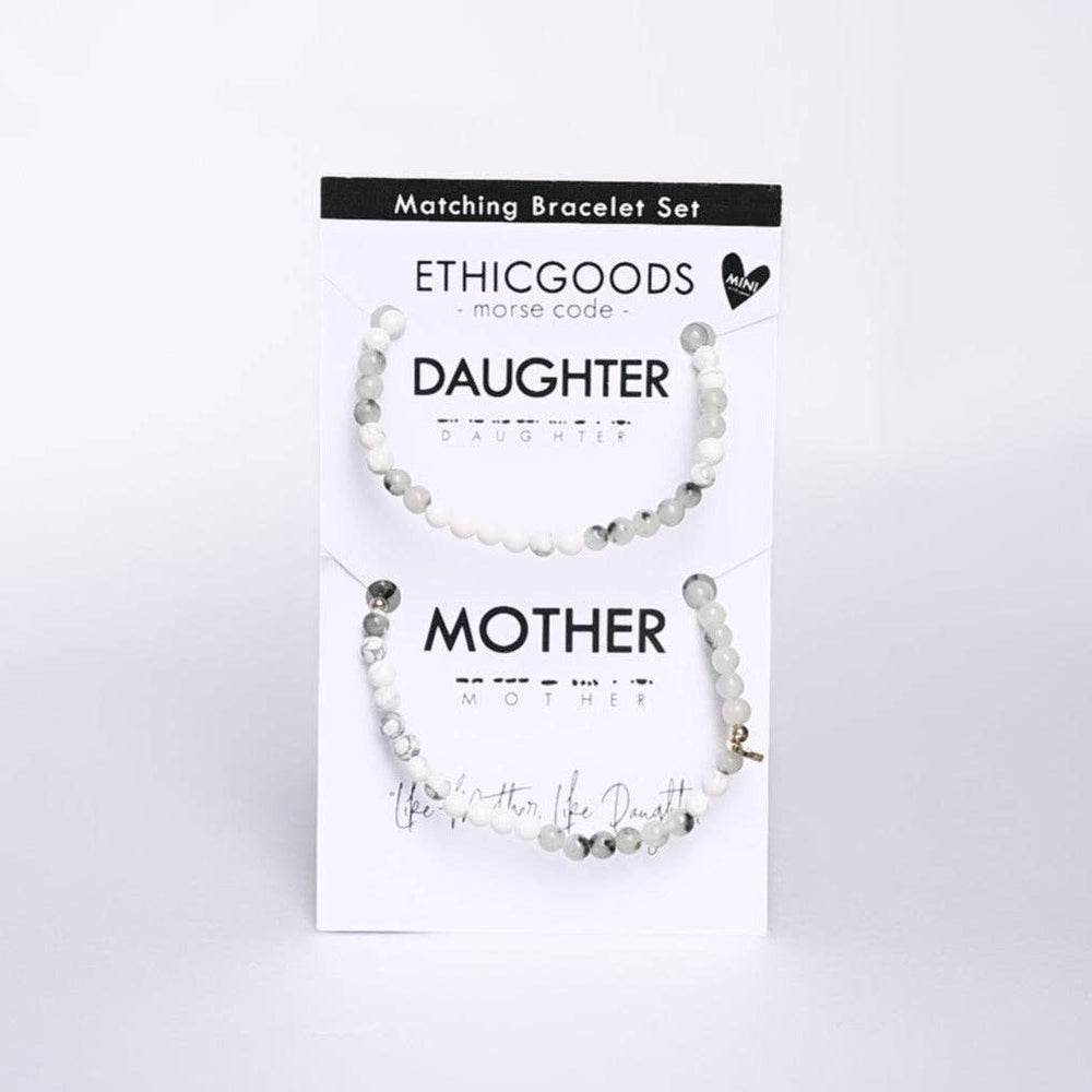Morse Code Matching Bracelet Set - Mother & Daughter - Grace & Haven